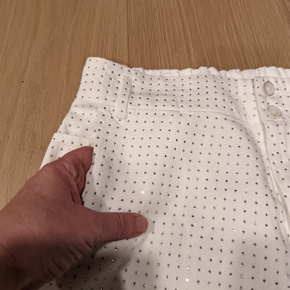 White Sparkle Wide-Leg Pants - Picture 9 of 10